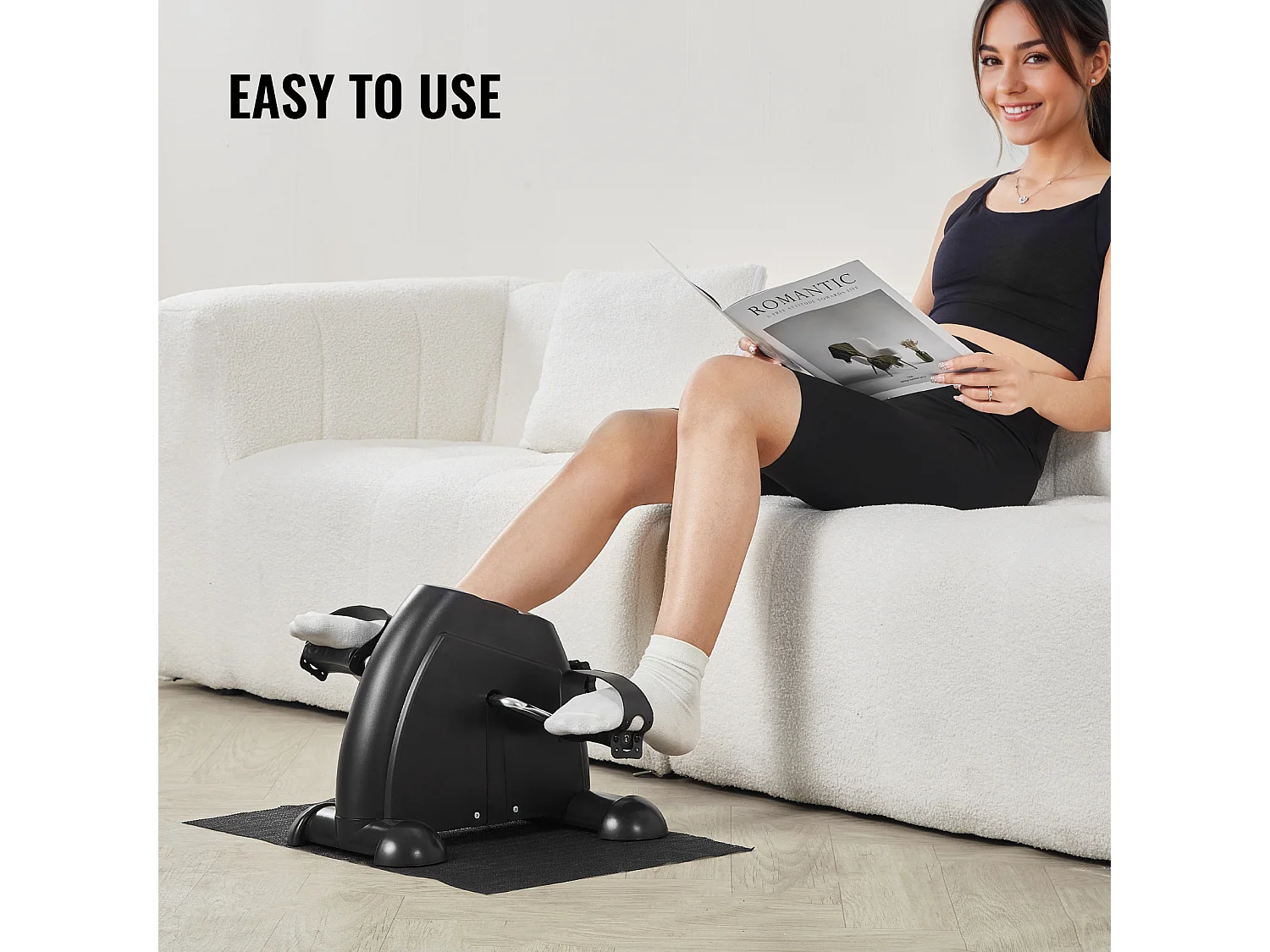 Stair Stepper SucceBuy, Oefeningspedaal onder het Bureau, Mini Oefeningspedaal voor Fiets onder het Bureau, Anti-rutschmat, Ideaal voor Thuisfitness