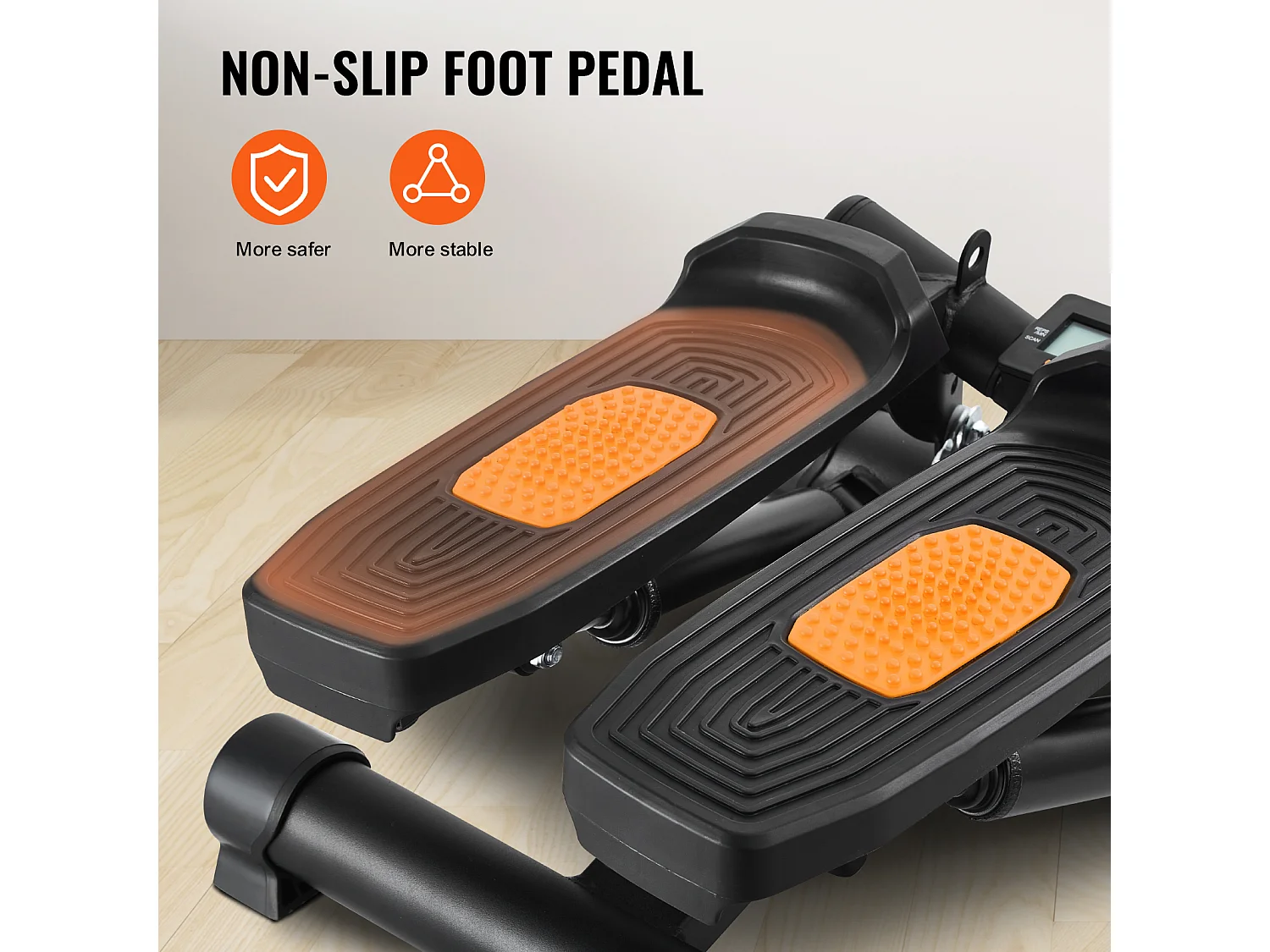 Stair Stepper SucceBuy, Mini Stepper voor Thuisoefeningen, Hydraulische Fitnessstepper met Weerstandsbanden, Laadcapaciteit van 150 kg