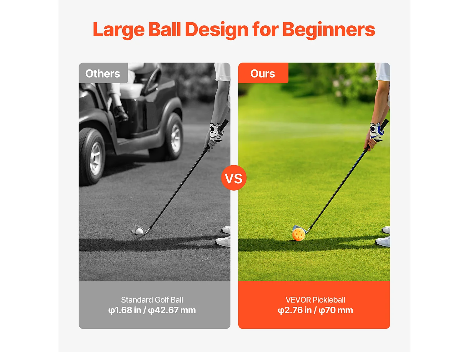 Jeu de Golf SucceBuy Backyard 3 Trous Portable pour Enfants et Adultes