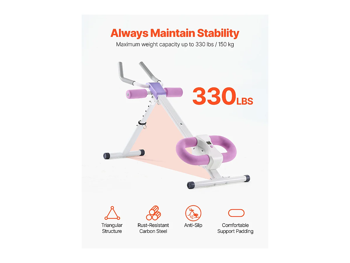 Aparat do Brzucha SucceBuy, Maszyna Treningowa AB, Trenér Brzucha i Podstawowy do Siłowni Domowej, Pojemność 150 kg