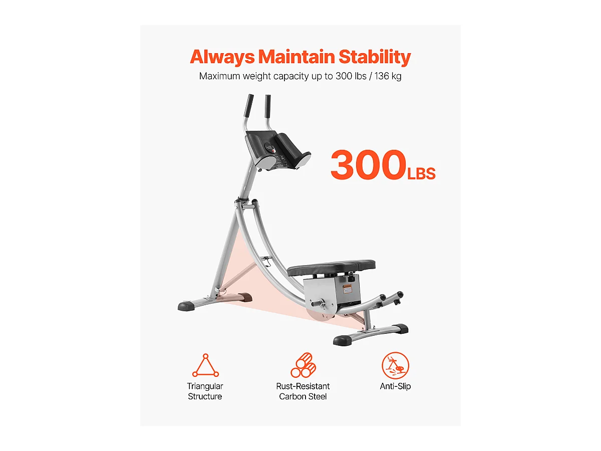 Appareil à Abdominaux SucceBuy, Appareil d'Entraînement pour Abdominaux, Entraîneur de Base et d'Abdominaux pour Femmes, Acier au Carbone