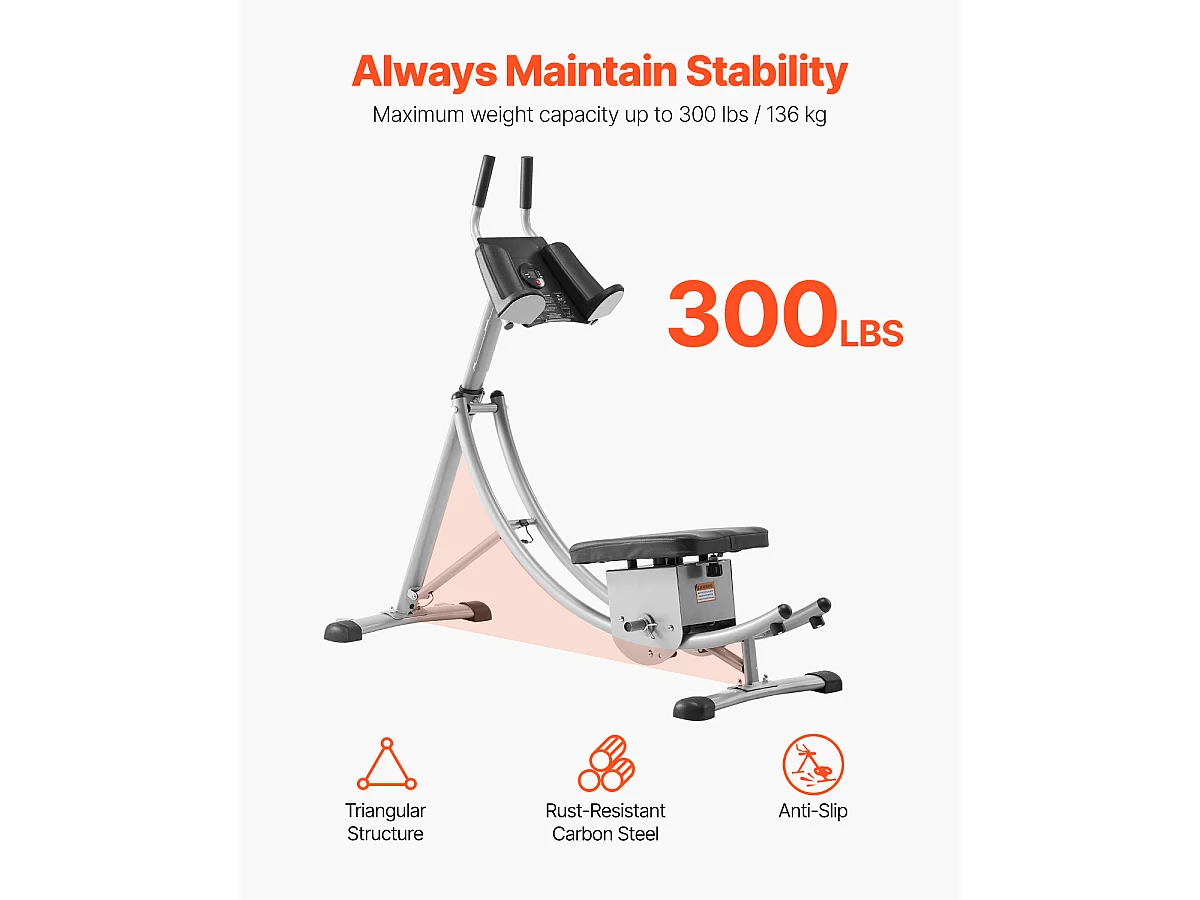 Appareil à Abdominaux SucceBuy, Appareil d'Entraînement pour Abdominaux, Entraîneur de Base et d'Abdominaux pour Femmes, Acier au Carbone