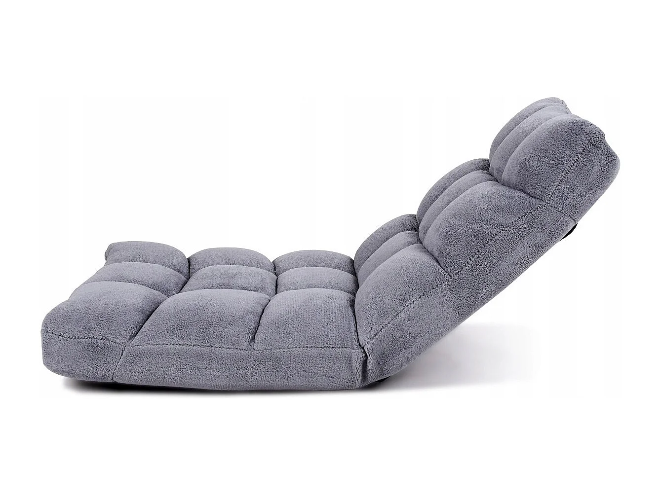 Sedia imbottita da pavimento regolabile in 14 posizioni 105x56x15cm Grigio