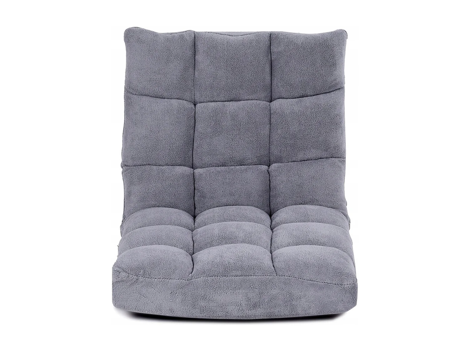 Sedia imbottita da pavimento regolabile in 14 posizioni 105x56x15cm Grigio