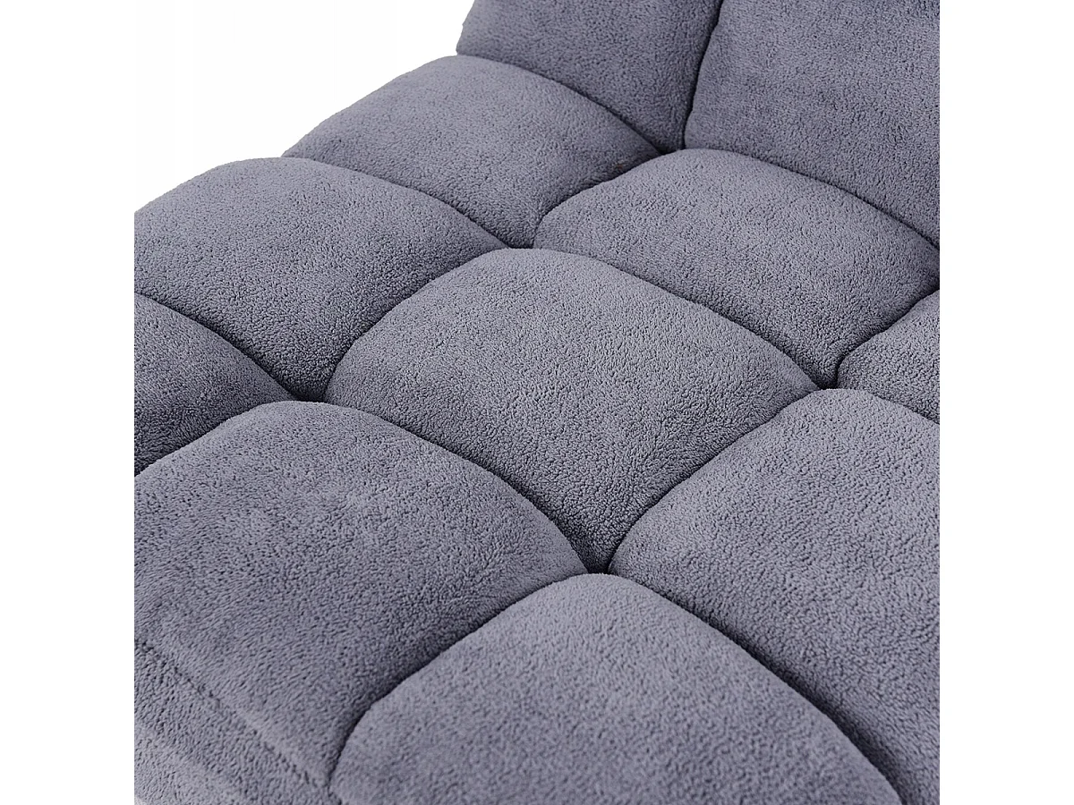 Sedia imbottita da pavimento regolabile in 14 posizioni 105x56x15cm Grigio