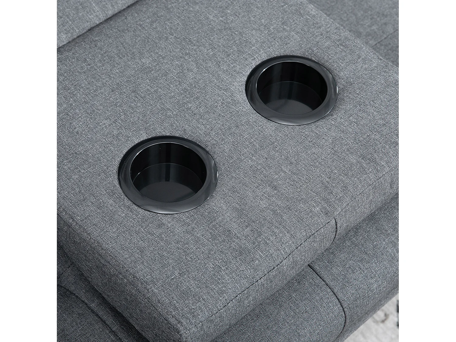 Canapé droit 3 places convertible Clic-clac à 3 positions, gris - 181x77x78cm