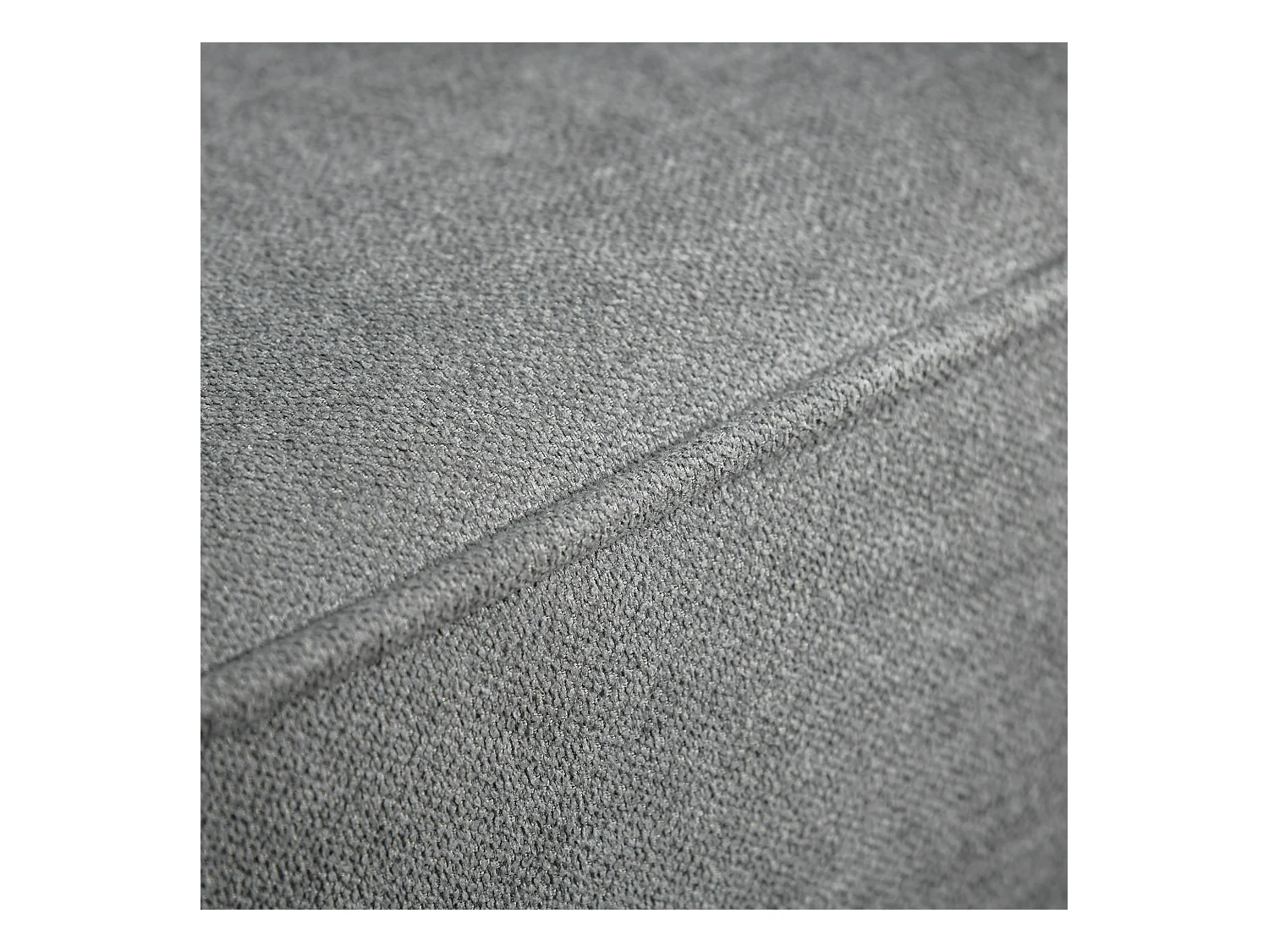 Canapé droit 2 places convertible Clic-clac à 3 positions en coton gris - 187x91x85cm