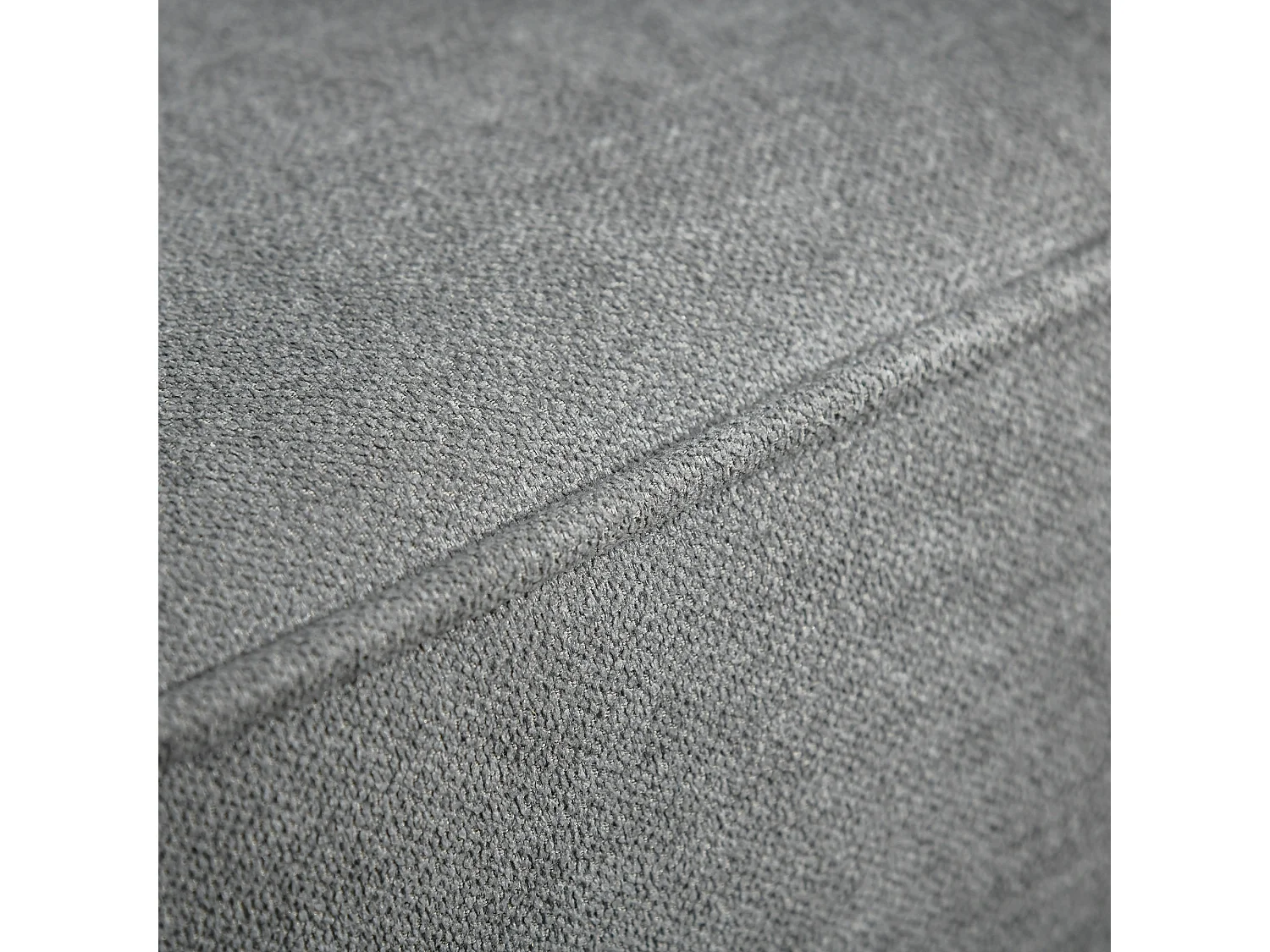 Canapé droit 2 places convertible Clic-clac à 3 positions en coton gris - 187x91x85cm