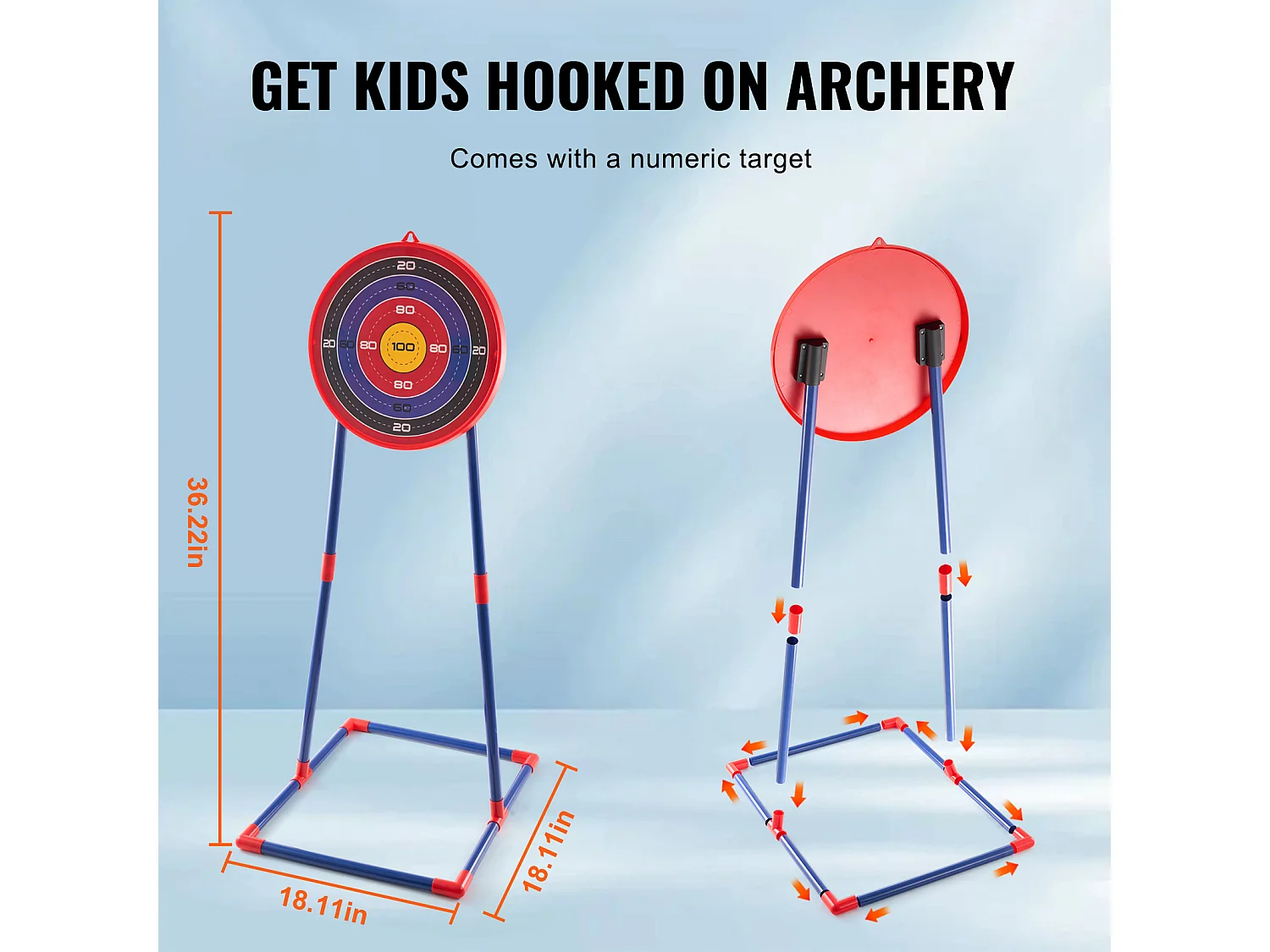 Conjunto de Arco y Flechas para Niños SucceBuy, Kit de Tiro con Arco Exterior con Iluminación LED Lote de 2 20 Flechas