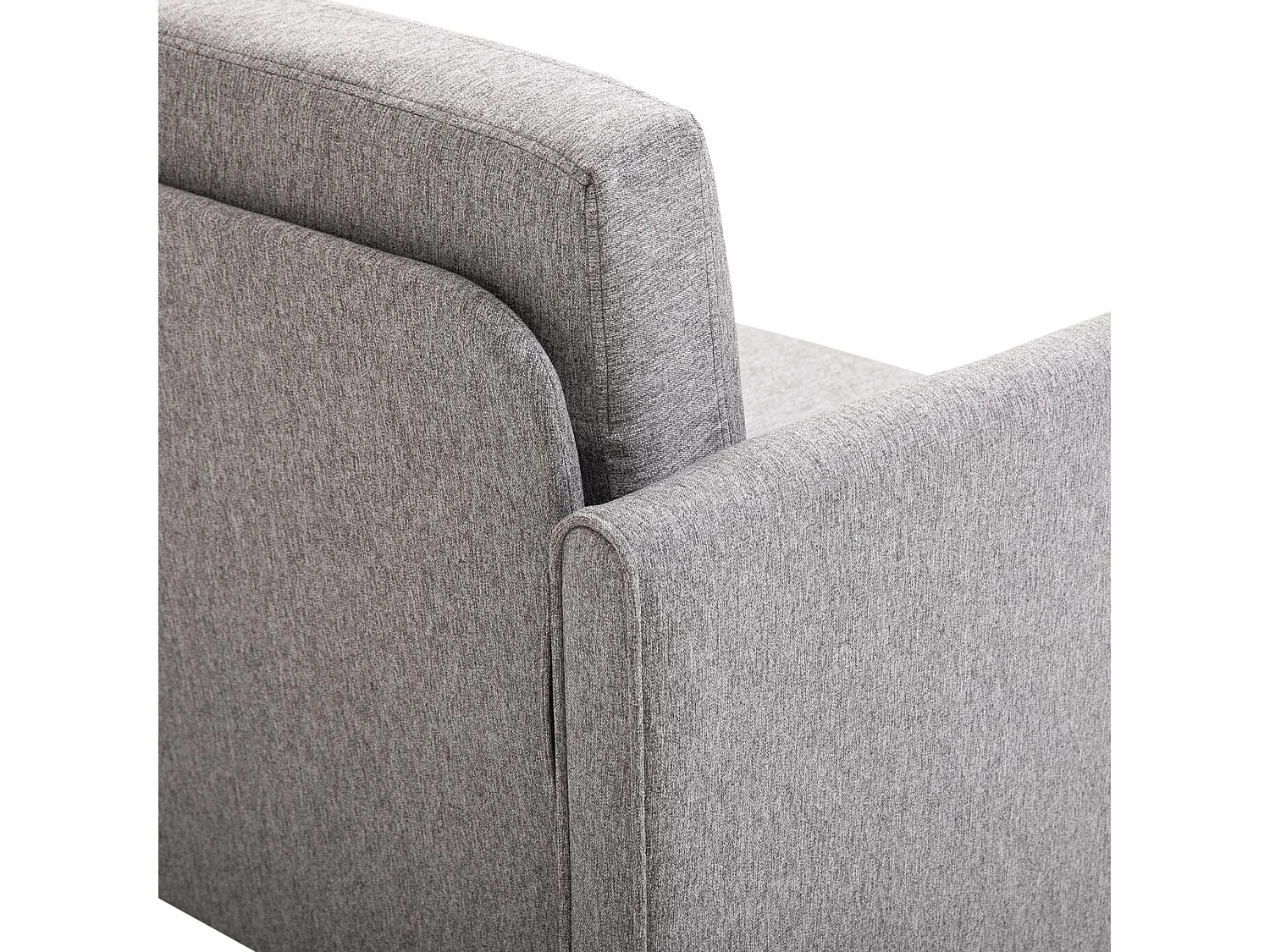 Canapé droit 2 places déhoussable en lin gris clair - 141x70x78cm