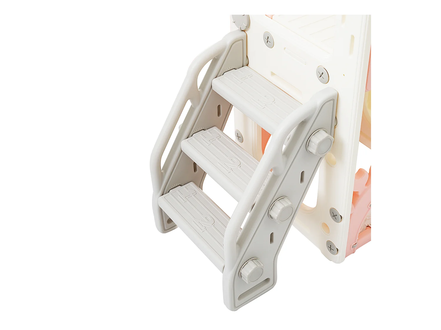 Aire de jeux 8 en 1 motif marin avec double toboggan, tunnel en arc, panier de basket, télescope et structure d’escalade.