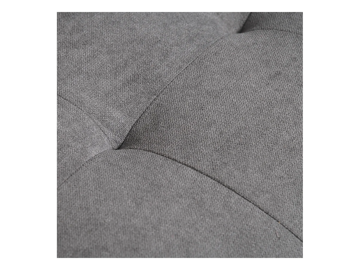 Canapé droit 2 places gris avec coffre intégré et coussins amovibles - 117x62x78cm