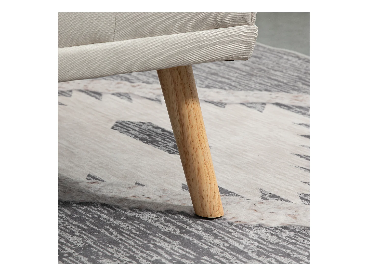 Sofá cama recto de 3 plazas, 3 posiciones clic-clac, beige - 181x77x78cm