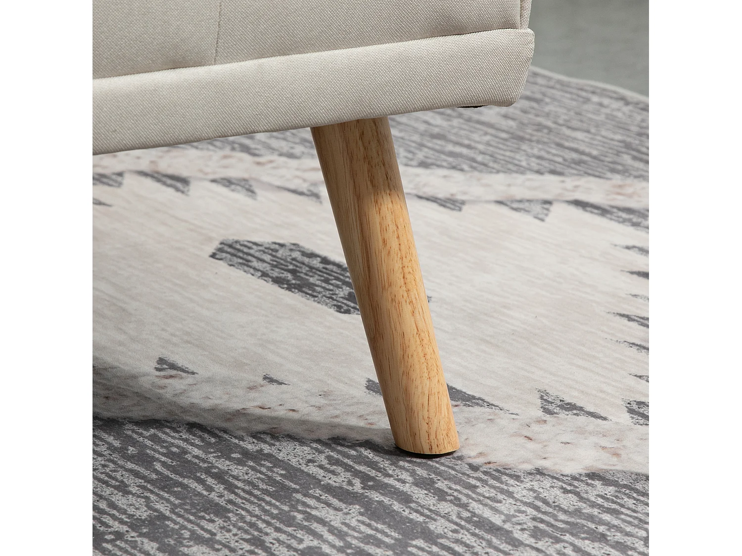 Canapé droit 3 places convertible Clic-clac à 3 positions, beige - 181x77x78cm