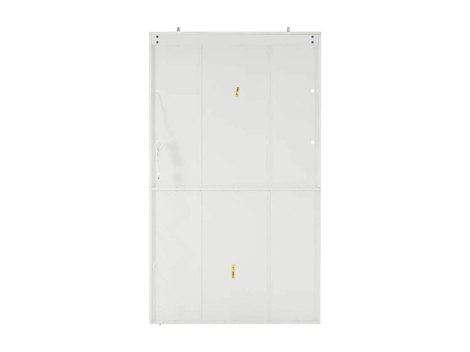 Vitrine avec LED, 2 étagères en verre et 2 portes -Finition brillant blanc