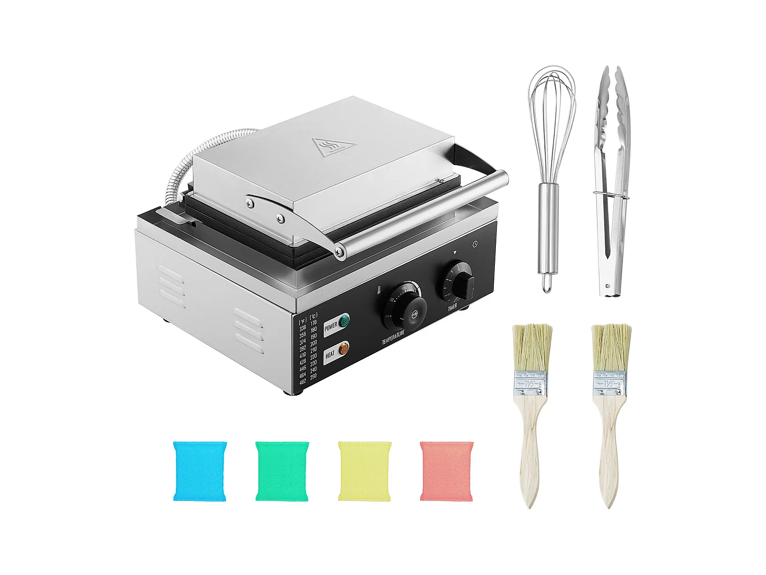 Machine à Beignets électrique SucceBuy 12 Trous, Machine à Beignets Commerciale 1550 W Antiadhésive