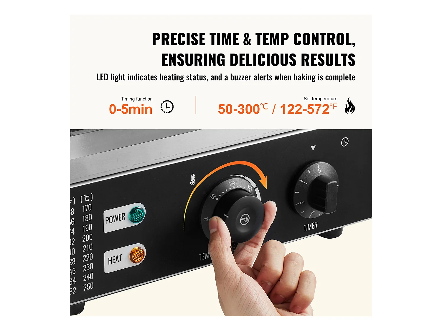 Machine à Beignets électrique SucceBuy 12 Trous, Machine à Beignets Commerciale 1550 W Antiadhésive