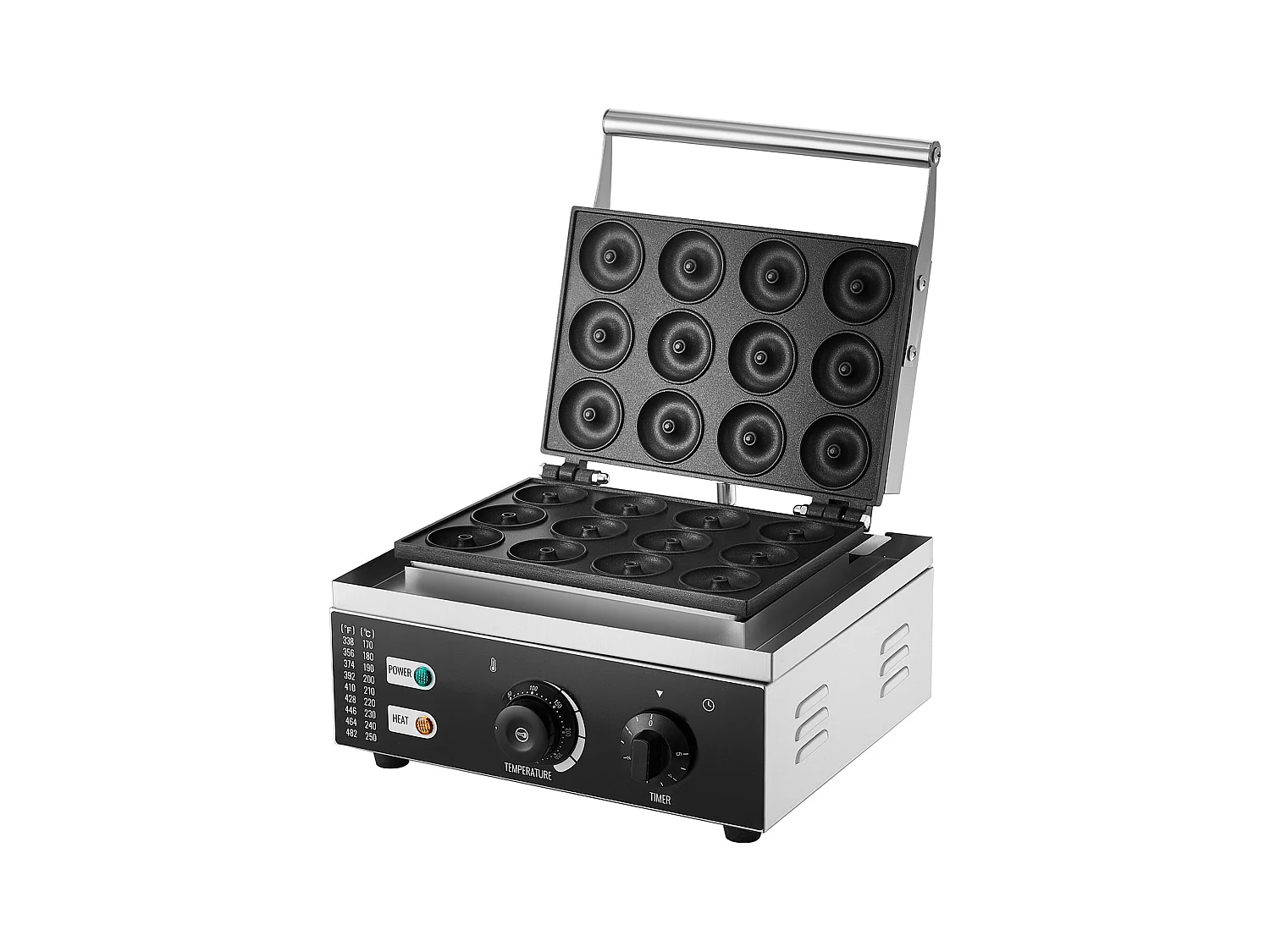 Machine à Beignets électrique SucceBuy 12 Trous, Machine à Beignets Commerciale 1550 W Antiadhésive