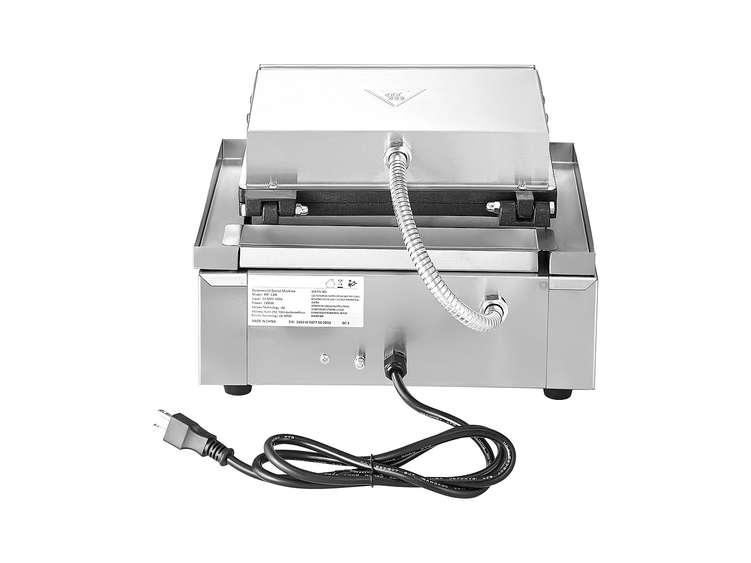 Machine à Beignets électrique SucceBuy 12 Trous, Machine à Beignets Commerciale 1550 W Antiadhésive