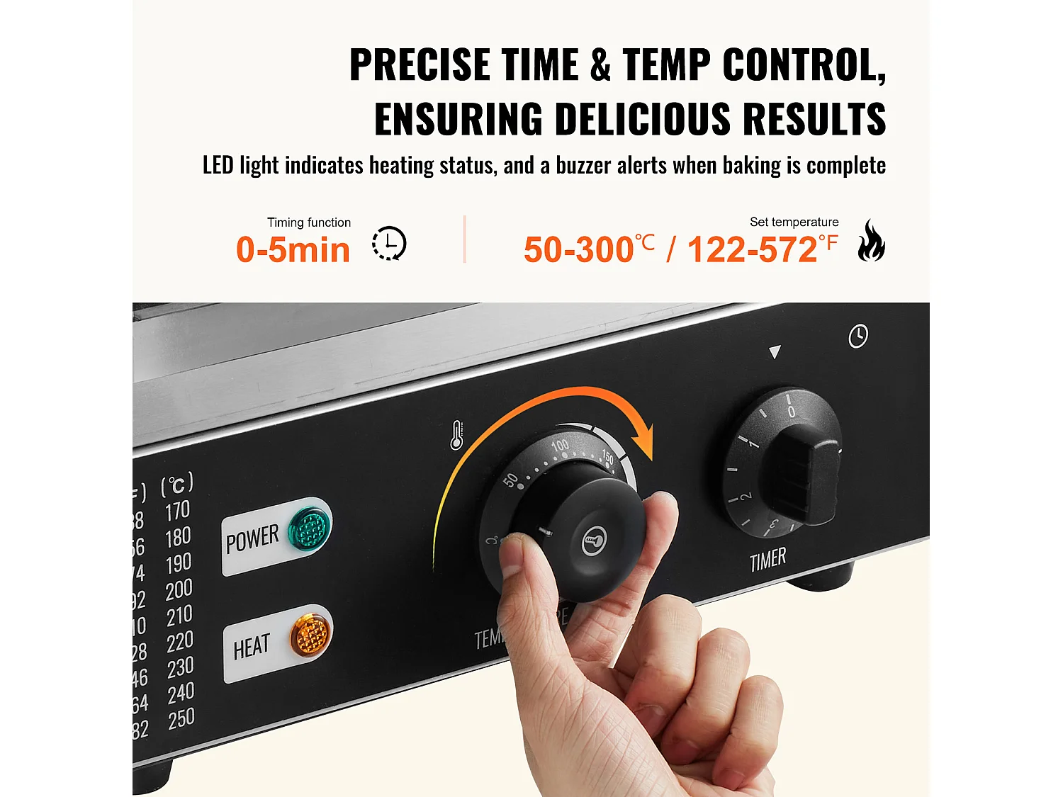 Machine à Beignets électrique SucceBuy 12 Trous, Machine à Beignets Commerciale 1550 W Antiadhésive