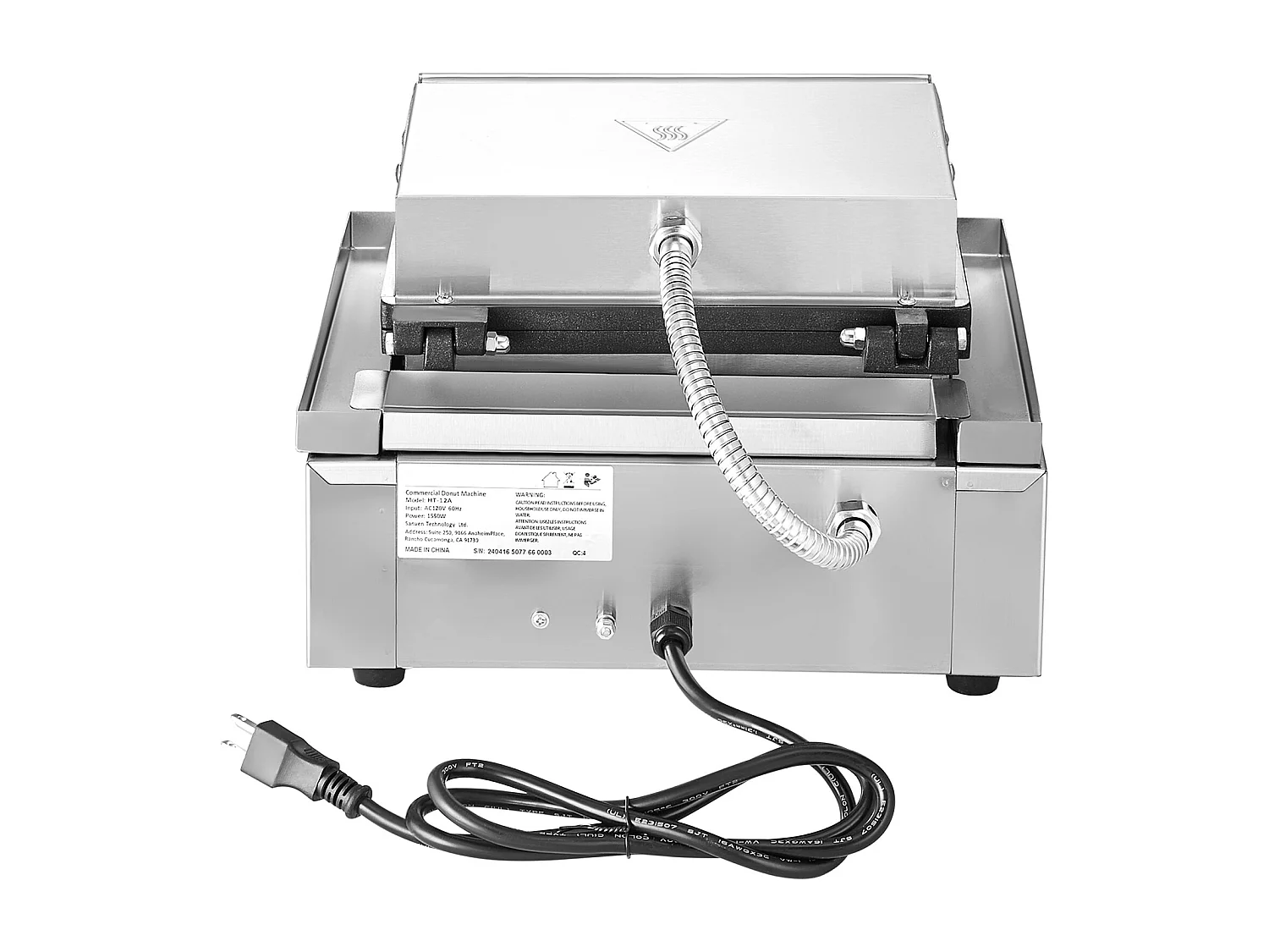 Machine à Beignets électrique SucceBuy 12 Trous, Machine à Beignets Commerciale 1550 W Antiadhésive