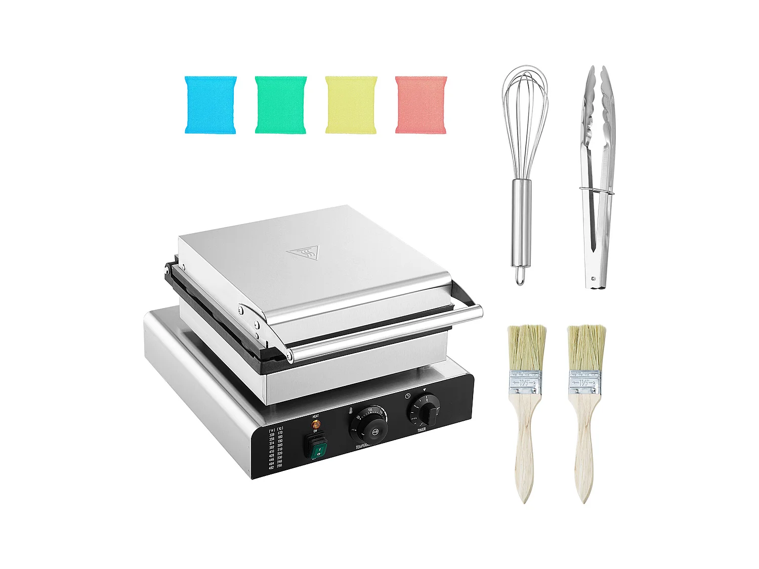 Macchina per Ciambelle Elettrica SucceBuy 9 Pezzi Macchina per Ciambelle Commerciale 2000 W Antiaderente