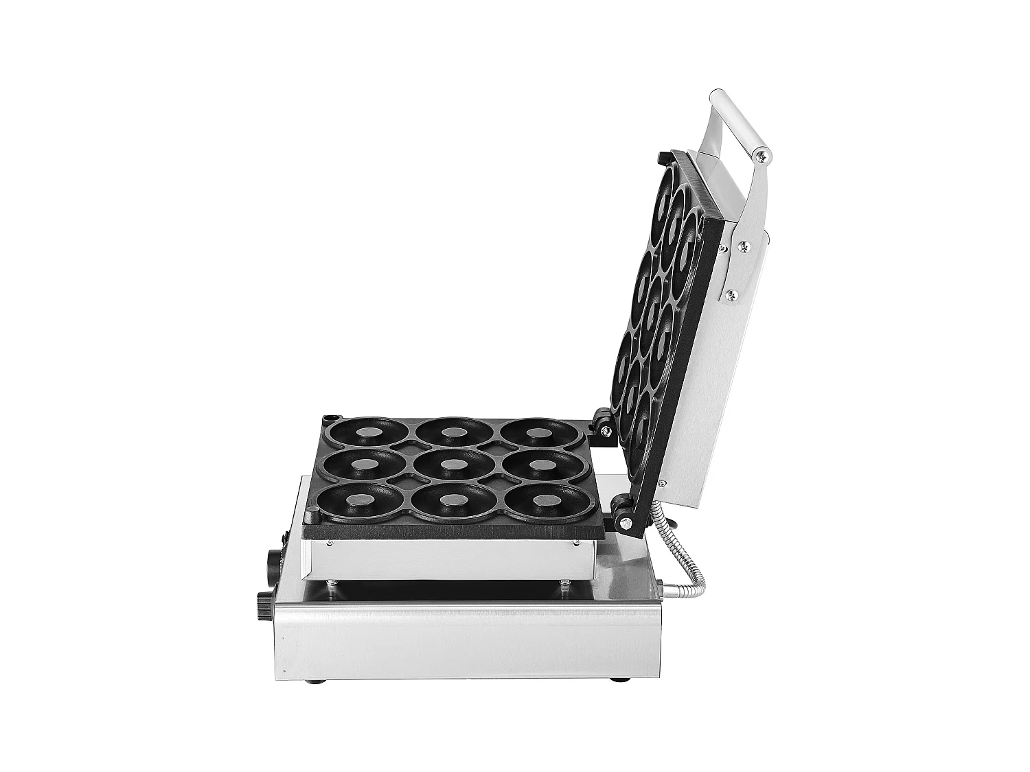 Machine à Beignets électrique SucceBuy 9pcs Machine à Beignets Commerciale 2000 W Antiadhésive