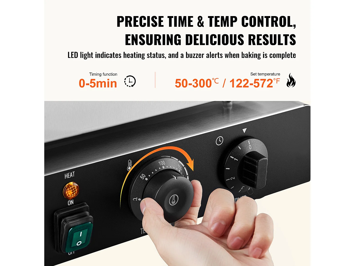 Machine à Beignets électrique SucceBuy 9pcs Machine à Beignets Commerciale 2000 W Antiadhésive