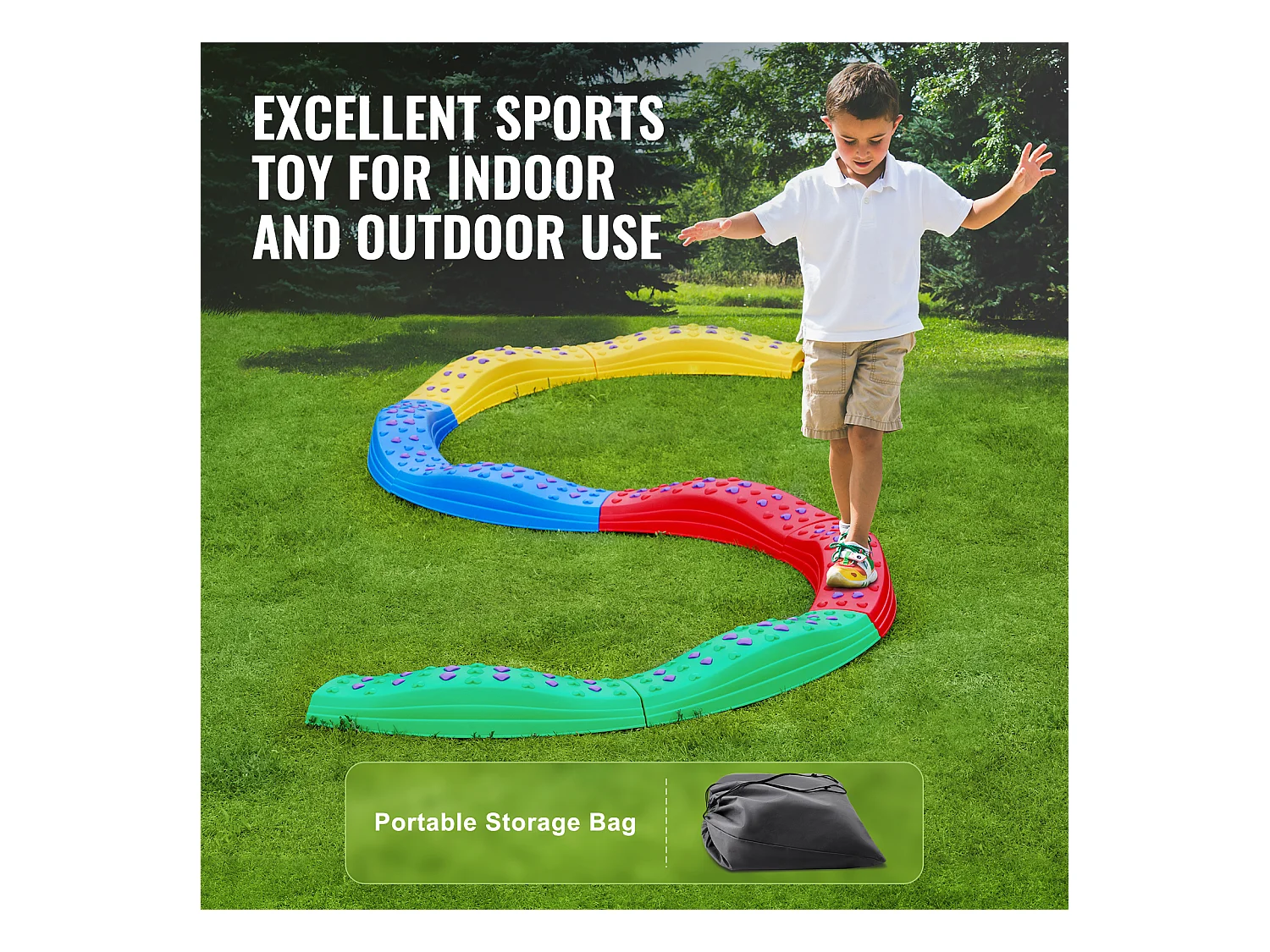 Poutre d'Équilibre SucceBuy Poutres d'Équilibre pour Enfants 8 Pièces, Planches d'Équilibre de Gymnastique