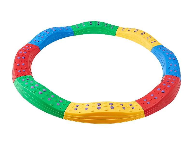 Trave di Equilibrio SucceBuy Confezione da 8 Travi di Equilibrio per Bambini, Superficie Antiscivolo e Cuscinetti in Gomma, Sviluppa la Coordinazione