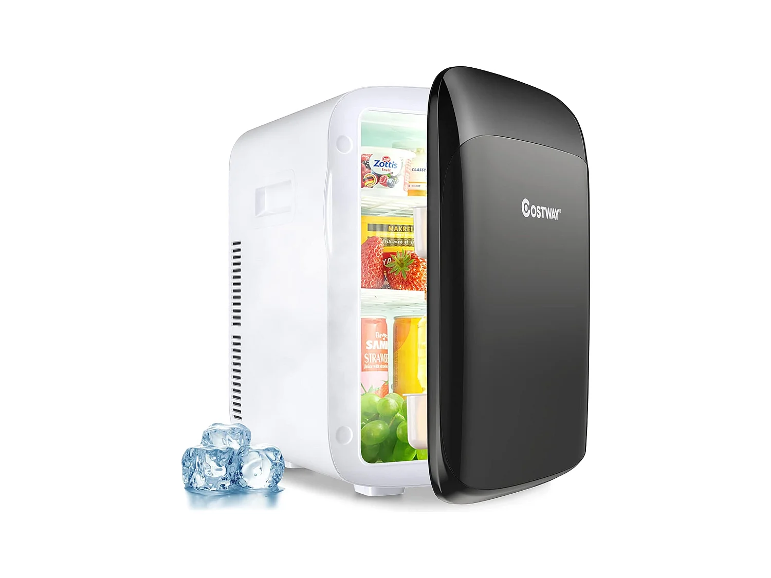 Mini Frigo 15L Mini Réfrigérateur 2 en 1 Fonction de Refroidissement et de Chauffage, Température -3 ℃ ~ 50 ℃, Mini frigo Portable 76 KWh/an (Noir)