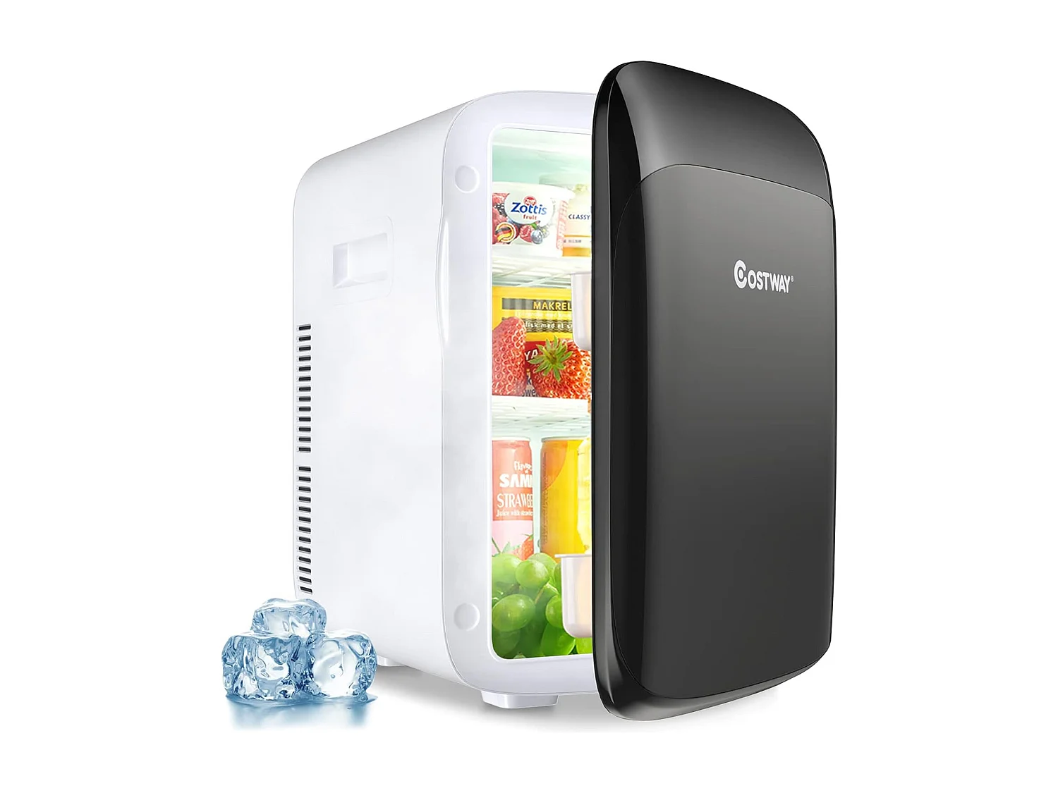 Mini Frigo 15L Mini Réfrigérateur 2 en 1 Fonction de Refroidissement et de Chauffage, Température -3 ℃ ~ 50 ℃, Mini frigo Portable 76 KWh/an (Noir)