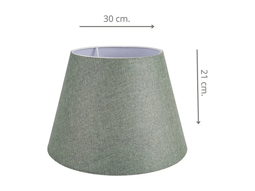 Paralume tessuto verde cono Tripod MDL2638