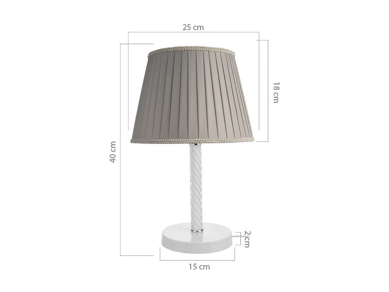 Lampada da tavolo vetro bianco Piray ASZ1277