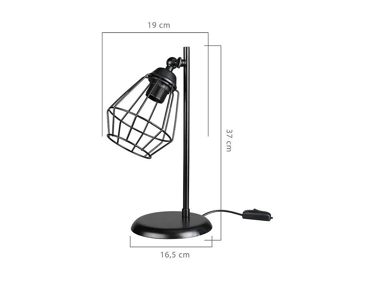 Lampada da tavolo Ekinoks colore nero MDL4266