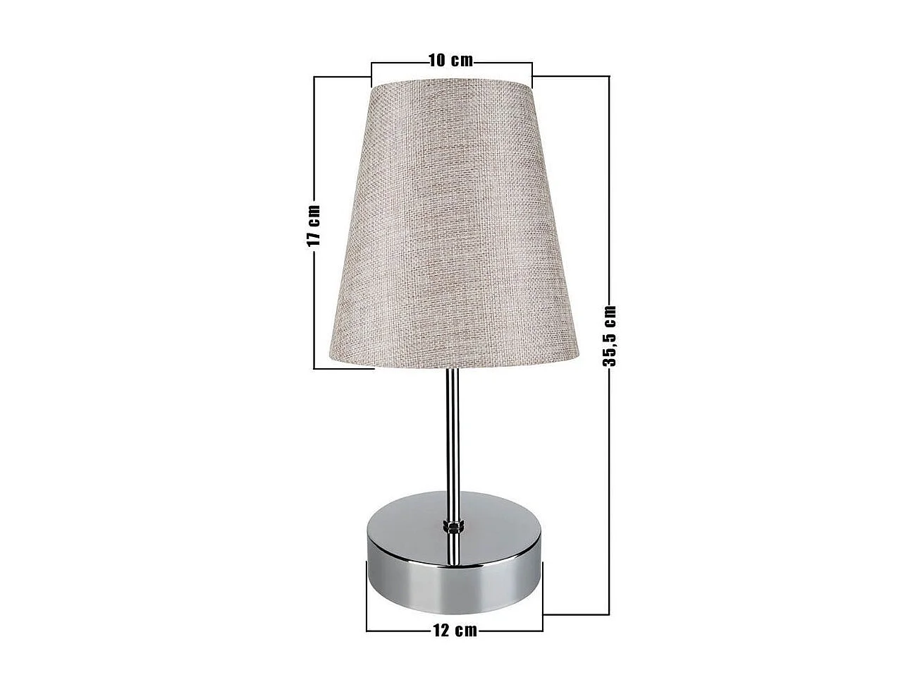 Lampada da tavolo cromo beige Estelya ASZ1068