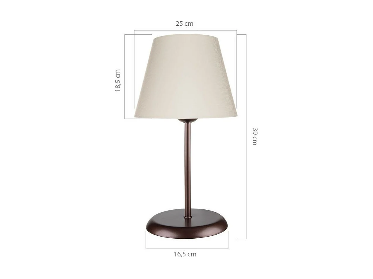 Lampada da tavolo in metallo e paralume  Elva ASZ1050