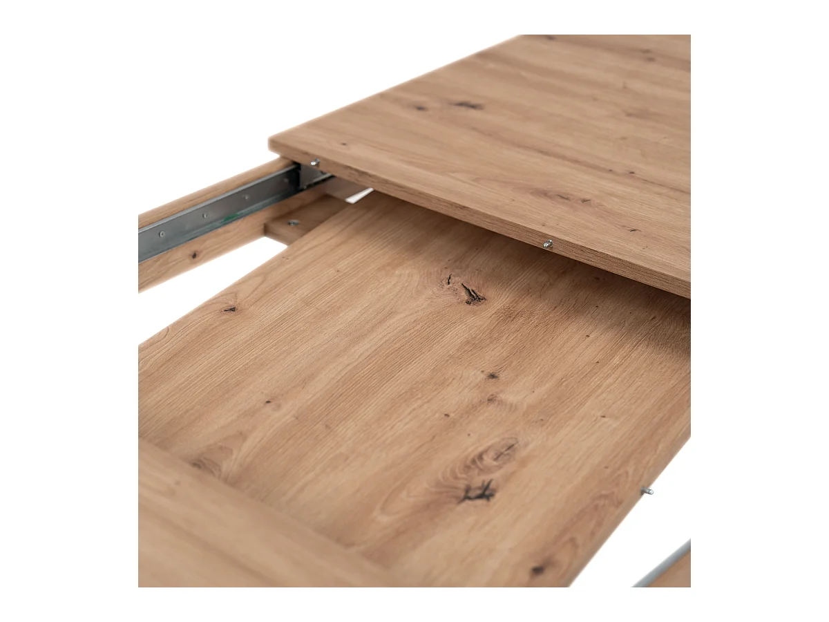 Tavolo allungabile Tolosa80B piano rovere e gambe nere – 150x80x75H