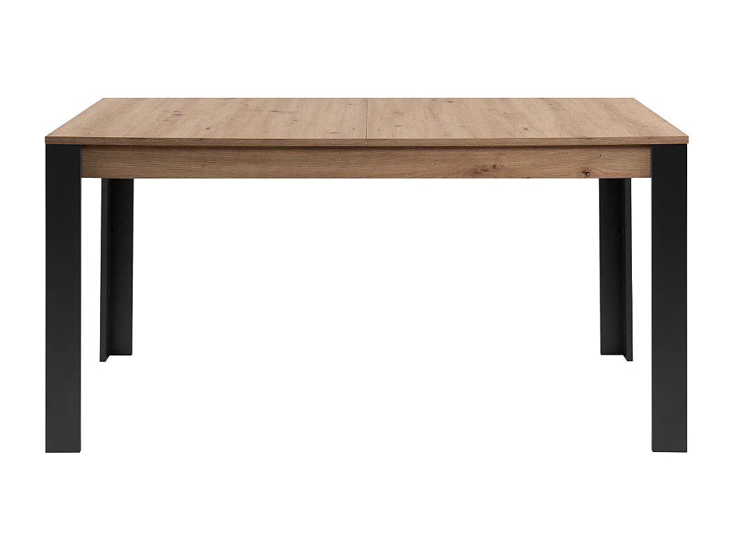 Tavolo allungabile Tolosa80B piano rovere e gambe nere 150x80x75H