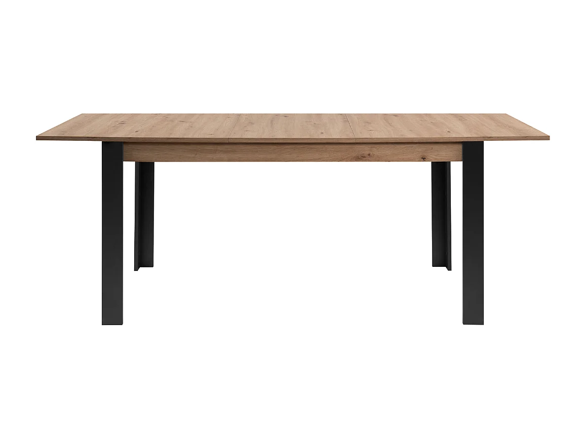 Tavolo allungabile Tolosa80B piano rovere e gambe nere 150x80x75H