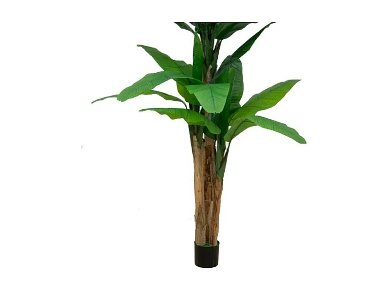 Pianta artificiale Banano 200h con vaso e 3 fusti