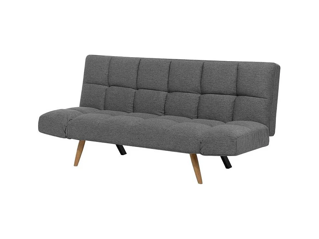 Divano con funzione letto e braccioli reclinabili Dube 181x81x86h colore grigio