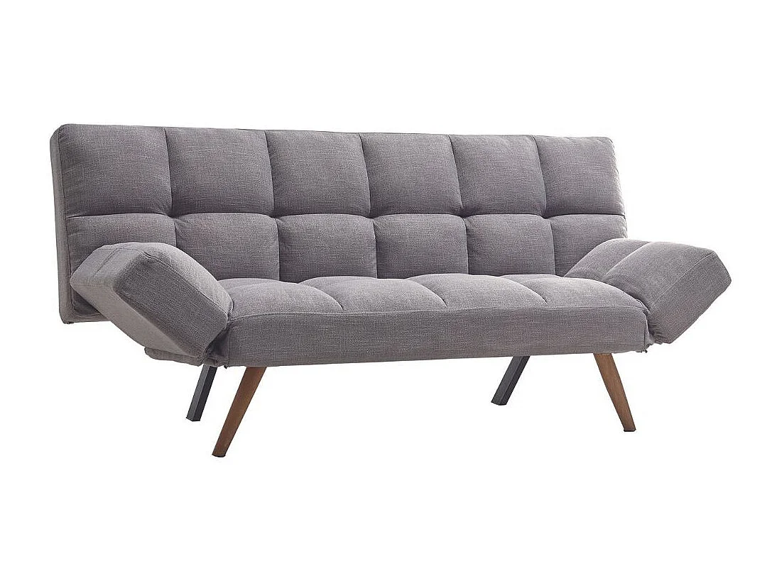 Divano con funzione letto e braccioli reclinabili Dube 181x81x86h colore grigio