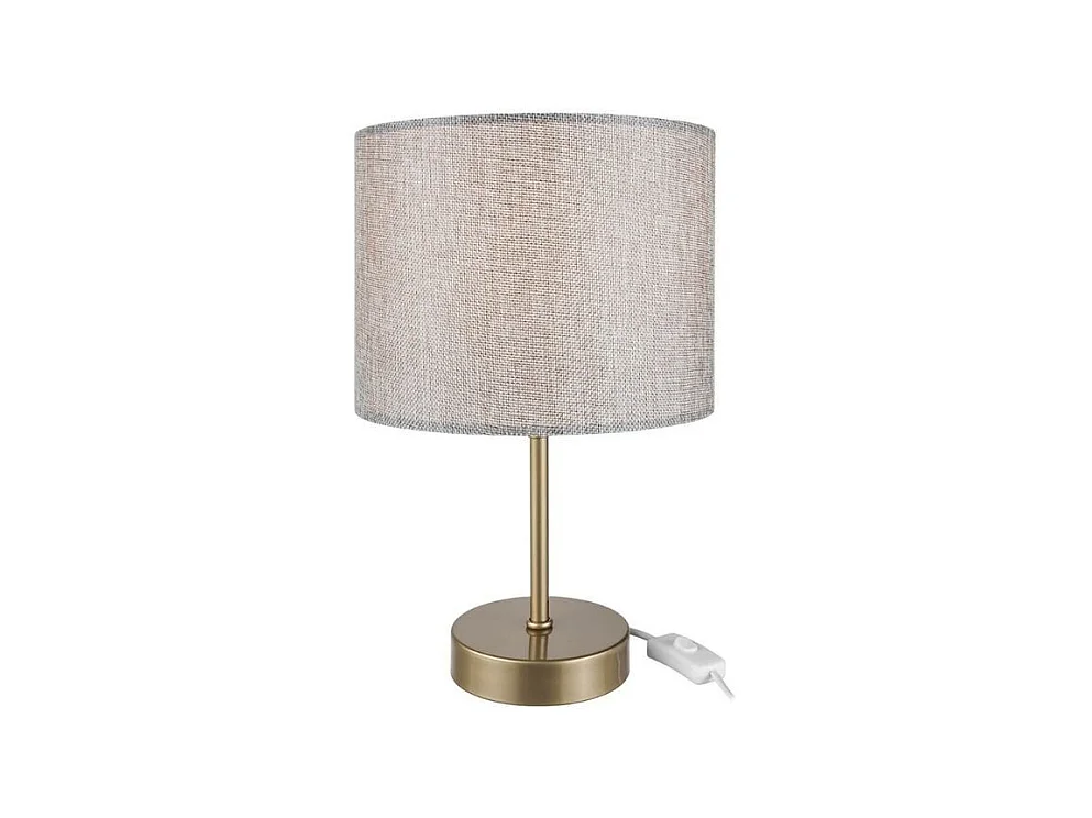 Lampada da tavolo con paralume cilindrico tessuto sabbia Flora ASZ1496