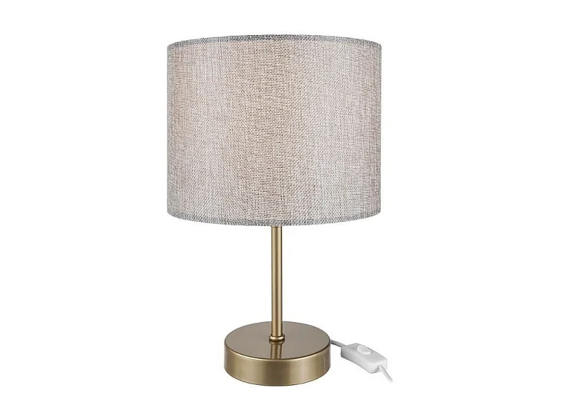 Lampada da tavolo con paralume cilindrico tessuto sabbia Flora ASZ1496