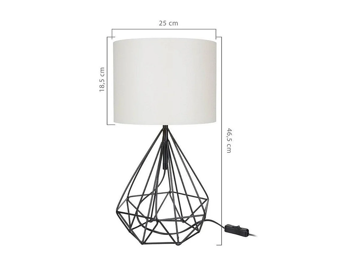 Lampada da tavolo ufficio scrivania Pena nero bianco MDL4268