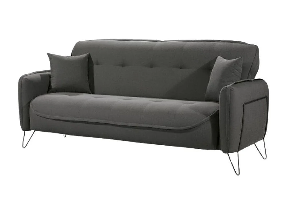 Divano 3 posti Crown 215x94x98h cm colore grigio