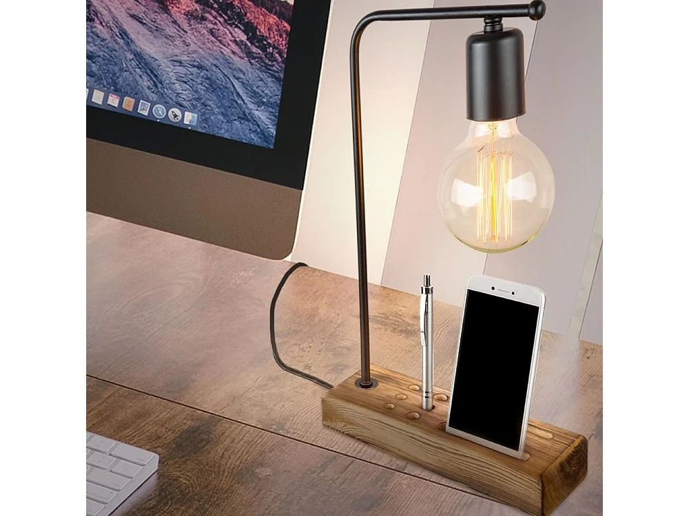 Lampada da scrivania con porta cellulare Vito MDL4285