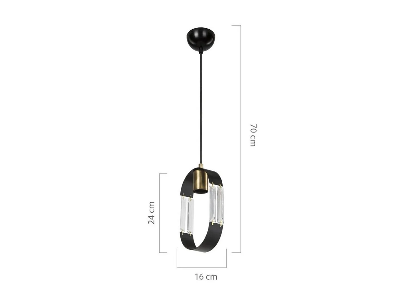 Lampada a sospensione pendente nero Nova ASZ1136