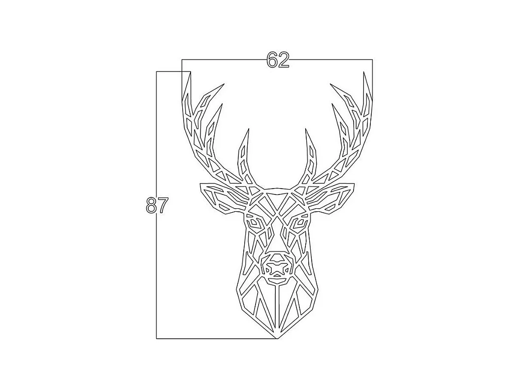 Cornice decorativa cervo 62x87 cm MT192408 colore nero